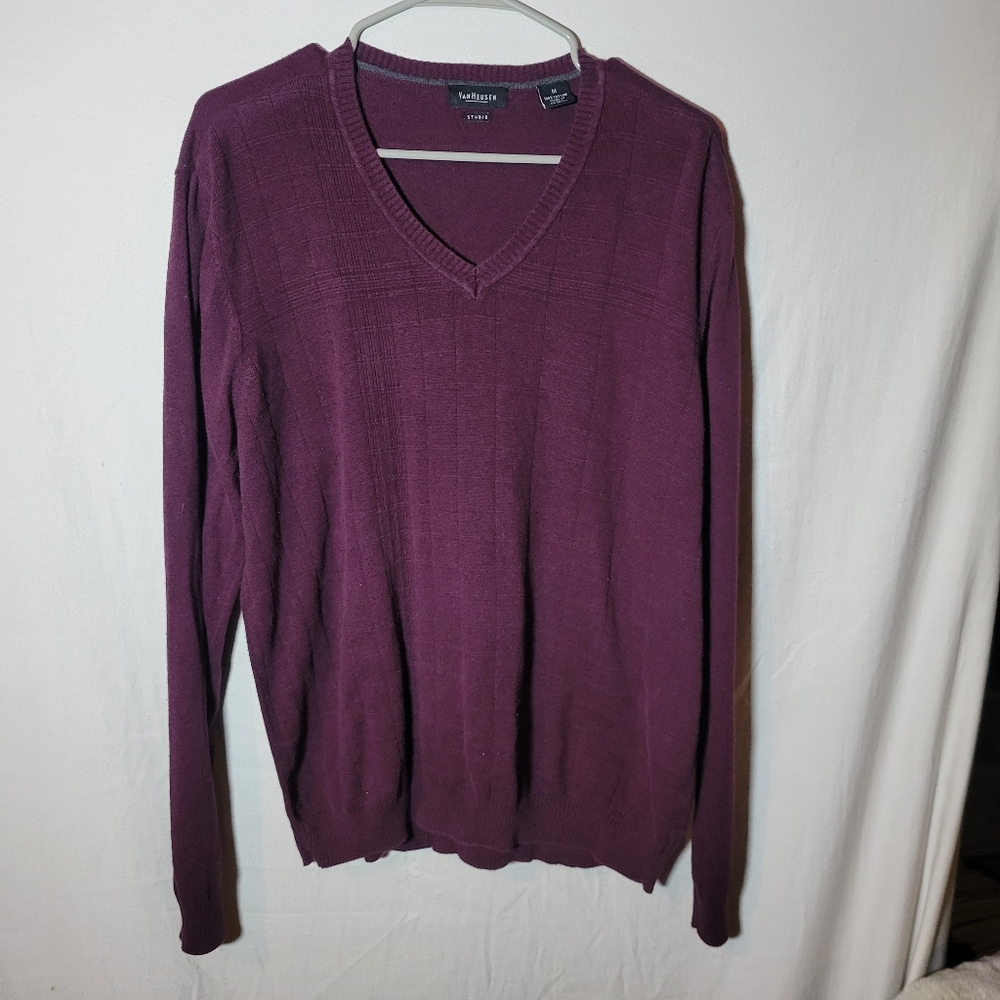Mens Van Heseun Sweater Purple